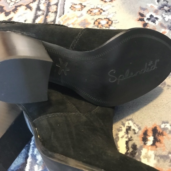 NWOT Splendid Suede Black Fall Booties - Picture 2 of 3